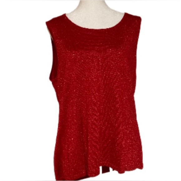 Choices Sweaters - EUC Choices Red Sleeveless Sweater Size Petite XL